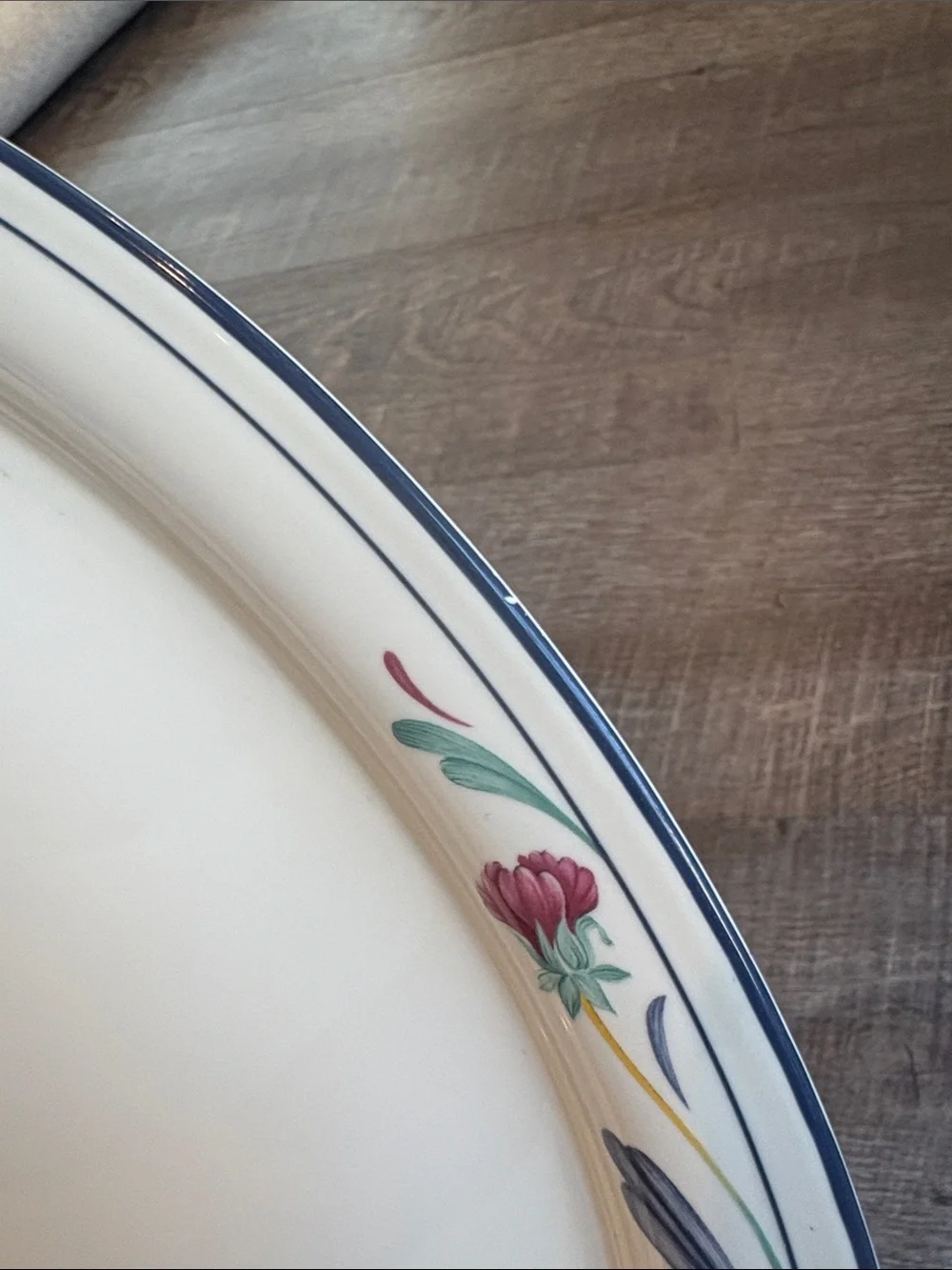 Lenox Chinastone Poppies on Blue Serving Platter 14